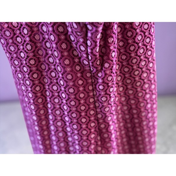 Isaac Mizrahi Live Lace Overlay Dress 1X Raspberry Pink Sleeveless Sheath - Picture 6 of 6